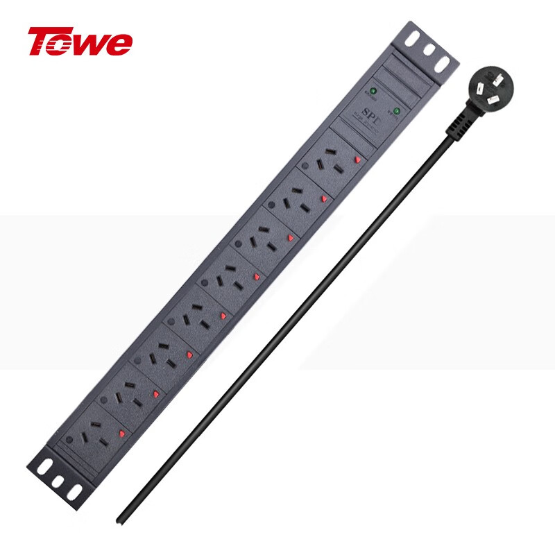 3米線+8位國標三孔10A+防脫扣+防雷 EN10/G801S-L