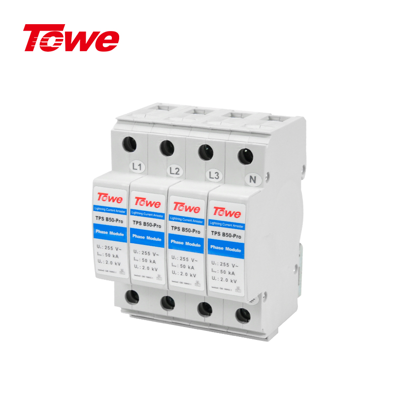 雷電放電器50KA電源B級防護(hù)組合 TPS B50-Pro 4P/TPS B50-Pro 3P+N/TPS B50-Pro 3P/TPS B50-Pro 2P/TPS B50-Pro 1P+N/TPS B50-PRO/TPS B50-PRO NPE