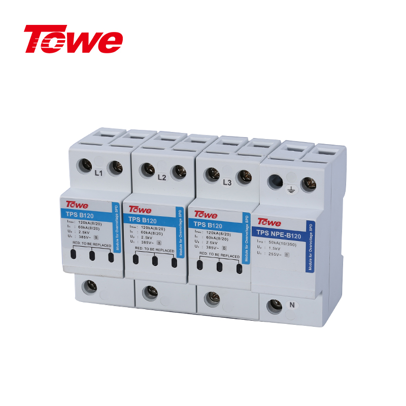 高能量120KA電源電涌保護(hù)器 TPS B120 4P/TPS B120 3P+N/TPS B120 3P/TPS B120 2P/TPS B120 1P+N/TPS B120 1P/TPS NPE(B120)