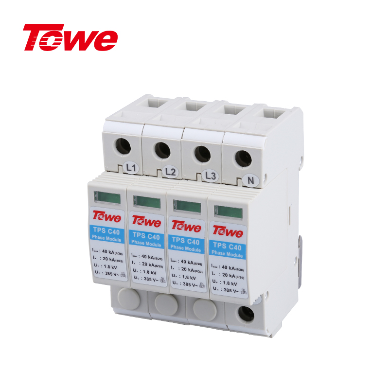 標(biāo)準(zhǔn)型C級電源電涌保護(hù)器組合 TPS C40 4P/TPS C40 3P+N/TPS-C40 3P+N-S/TPS C40 3P/TPS C40 2P/TPS C40 1P+N/TPS-C40 1P+N-S/TPS C40 1P(385v)/TPS C40 1P(320v)/TPS C40 1P(275v)/TPS NPE(C40)