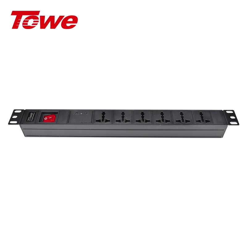 TOWE同為電源濾波器插座排插hifi濾波凈化插座音響專用電源凈化器抗干擾插排插座 6位10A通用孔+雙開雙斷總控開關+專業濾波 EN10/W6HFS