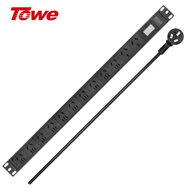 TOWE同為定時數顯與計量工業PDU機柜插座 智能數顯功率計量PDU機柜插座電源管理器 功率計量PDU插座 EN16/G1201J