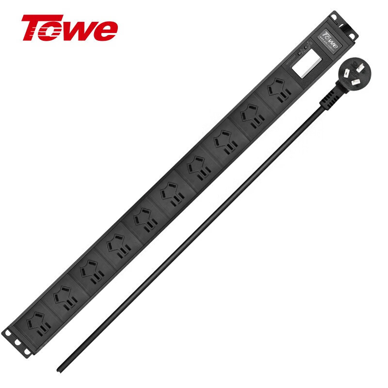 TOWE同為智能數顯功率計量PDU機柜插座電源管理器 工業電表插座排插 EN10/G1002J