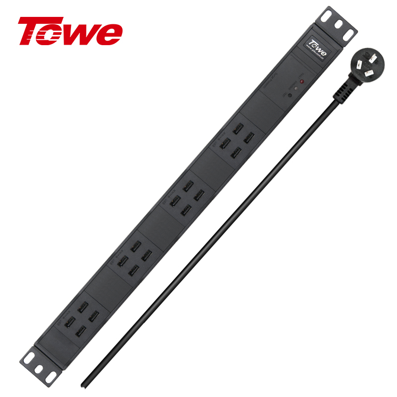 TOWE同為工業(yè)級16口 多口多路USB智能插座USB充電器 PDU電源機柜插座插排 EN10/USB16S