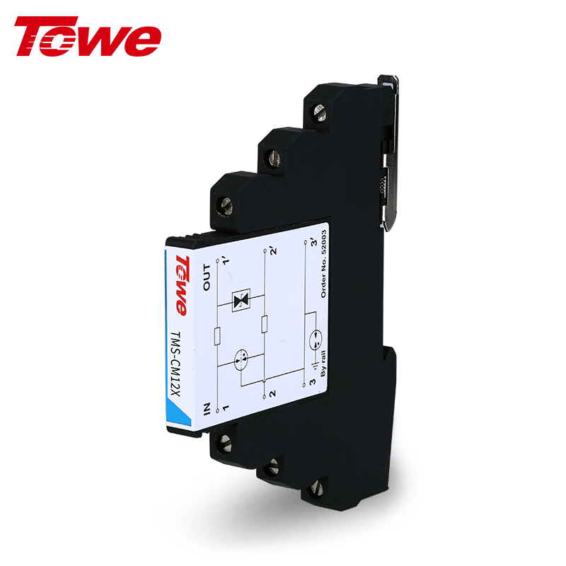 TOWE同為CM系列超薄測控信號系統電涌保護器 附帶熔斷器回路保護 適用于各種過程I/O 熱電偶 4-20A儀表回路 停車系統和火焰 氣體探測器等各種應用 TMS-CM05X TMS-CM12X TMS-CM24X TMS-CM48X
