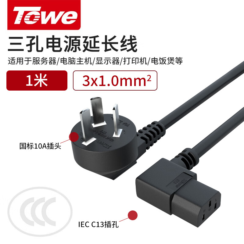 TW-F-10G10/C13W 線長(zhǎng)1米 1.0平