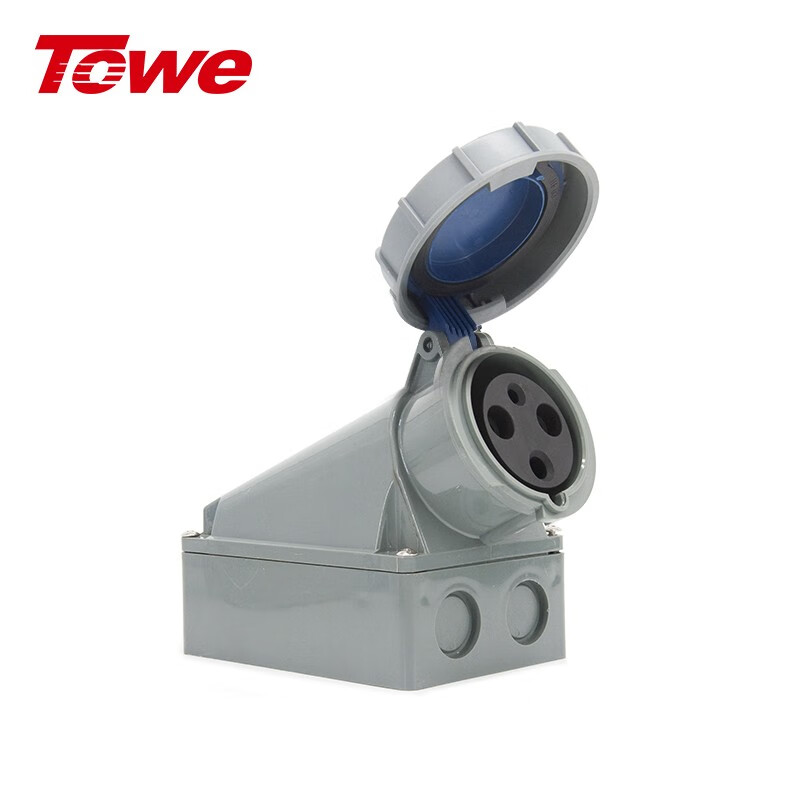 TOWE同為IP47防浸防塵CEE/IEC固定式工業插頭插座 戶外防水電氣63A超大功率 附加裝置插頭插座 IPS6-S363S IPS6-S463S IPS6-S563S