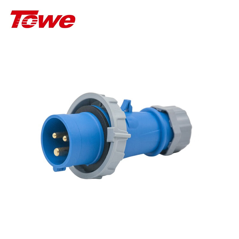 TOWE同為IP67防浸防塵CEE/IEC工業(yè)插頭工業(yè)連接器耦合器 高等級安全戶外防水電氣16A 4000W 3芯2P+E 公母對接工業(yè)插頭插座 IPS6-P316 IPS6-S316