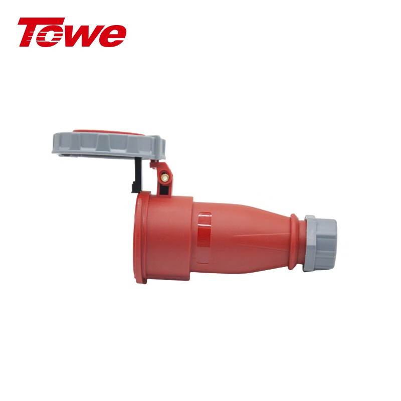 尼龍 3P+N+E 五芯 16A 380-415V IP67，紅灰，工業(yè)連接器，母頭