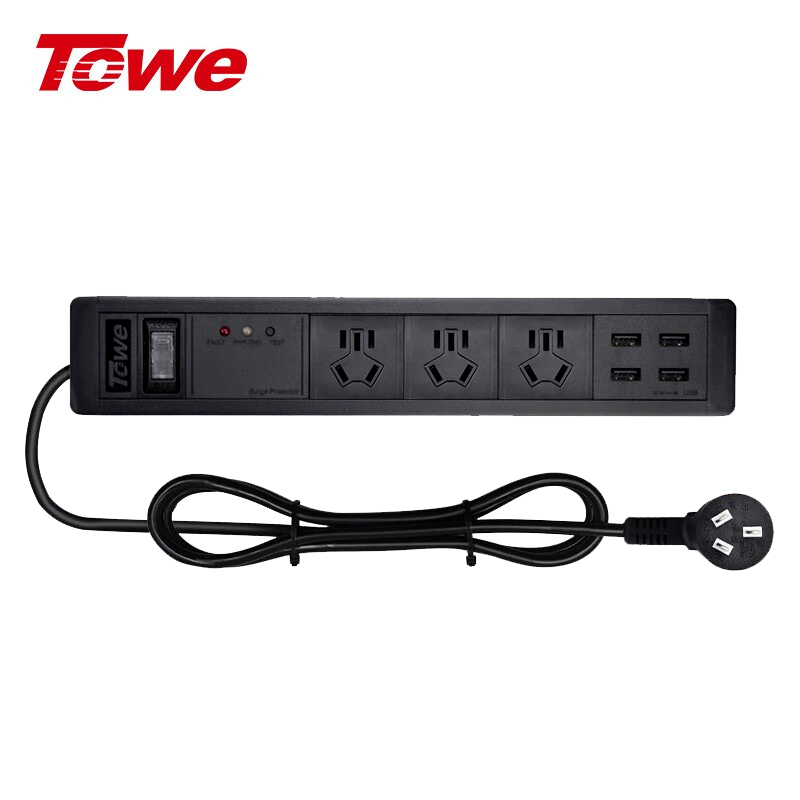 TOWE同為桌面嵌入式總控USB充電插線板/拖線板 多功能創意炫彩桌面隱蔽式PDU插排插座 APZ-1013USQ APZ-1014UQ